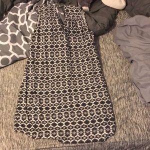 Black and white casual dress